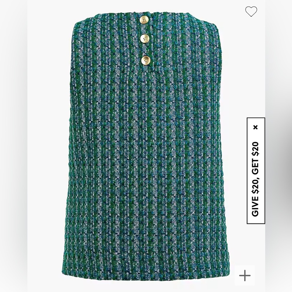 Nwt J. Crew Factory Tweed Button-Back Shell - image 5